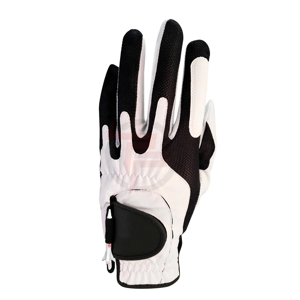 Junior Performance Synthetic Golf Glove, Universal-Fit White, Left Right Hand Custom Made Genuine Leather Gloves For Sports
