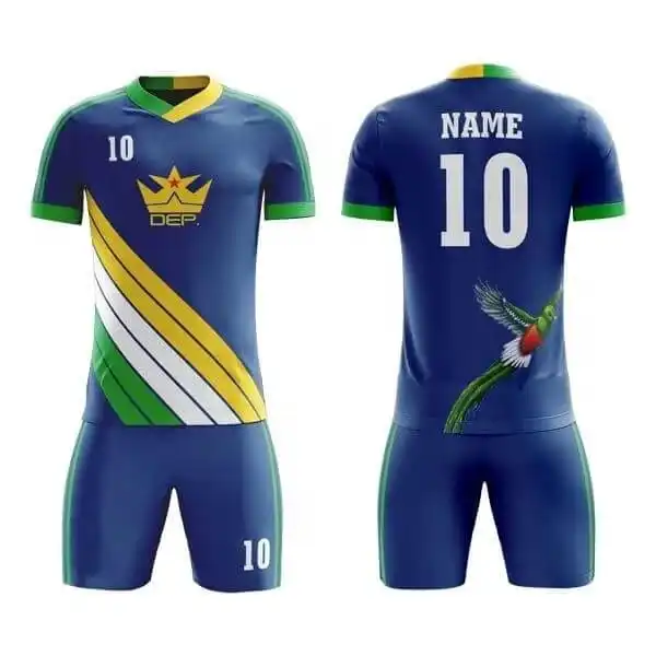 Wholesale Men Soccer Uniform Football Jersey Full Dye Sublimation Football Kits Full Set Soccer Kit With Customize Logo