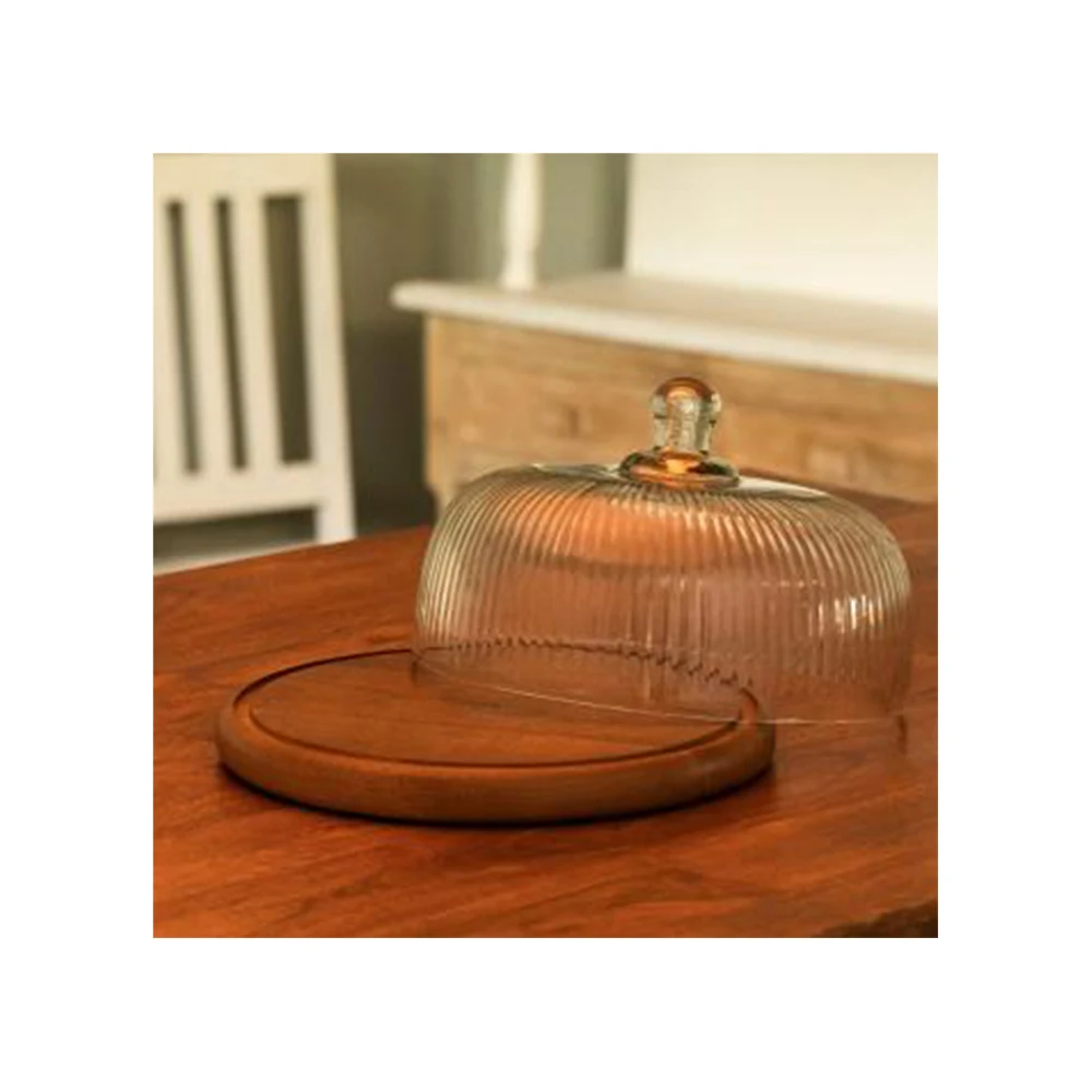 Home Decorative Designer Glass Cloche Glass Bases Bell Jars Display Cloche Glass Dome With Base