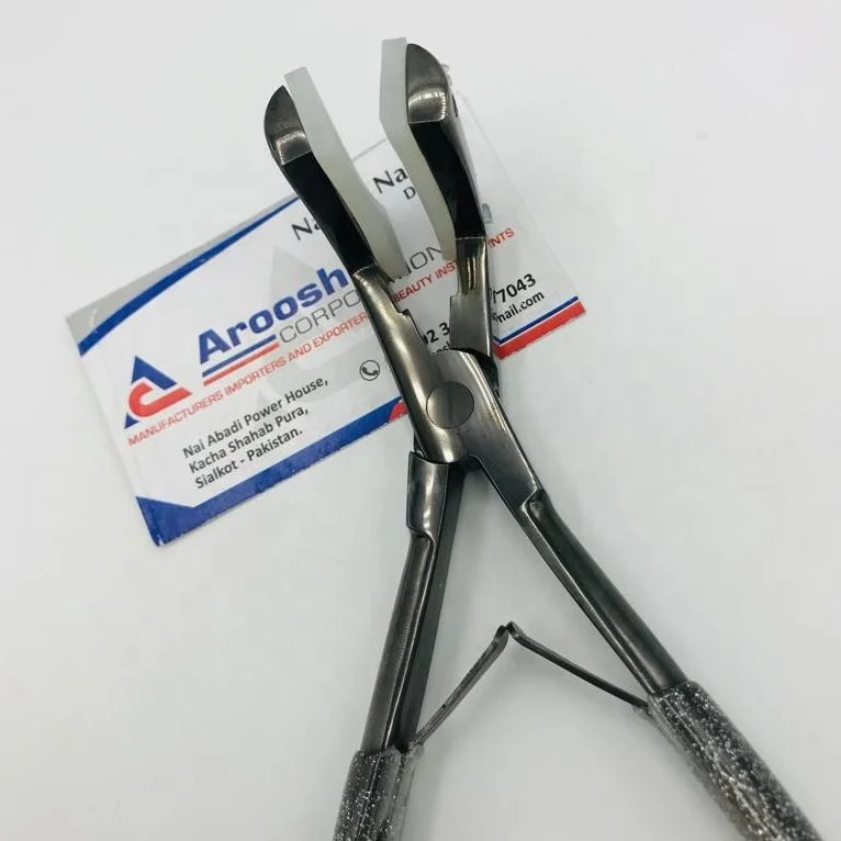 Plasma Black Tape In Hair Extension Pressing Plier High Quality Custom Logo Stainless Steel Pliers With Extra Grip Holding
