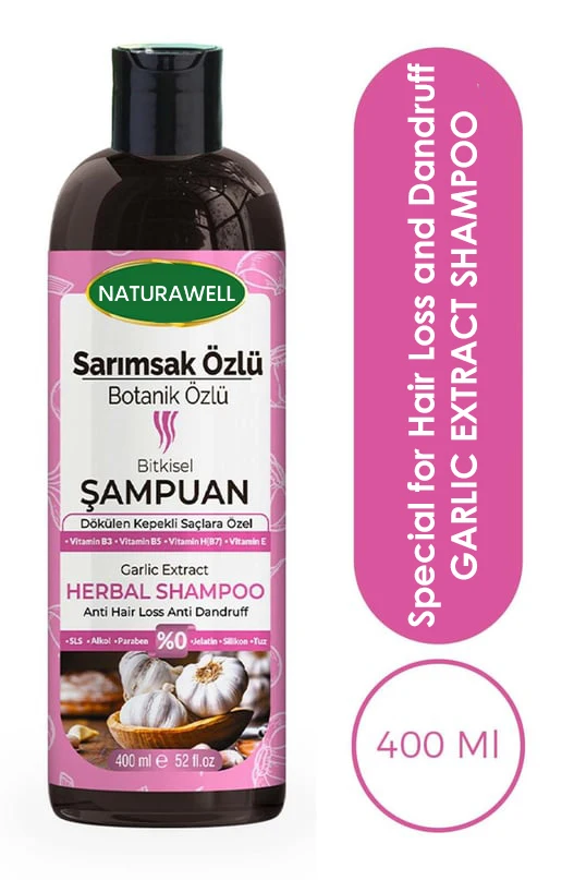 Premium Quality Garlic Extract Hair Shampoo Hair Growth & Nourishing Special For Adults Herbal Worldwide Shipping
