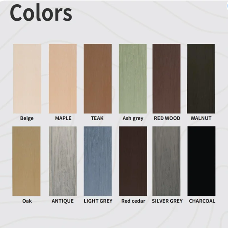 Two Color Embossed Wooden Shower Deck Sheet WPC Floor Board Outdoor Decking Terrace Outdoor Exterior Flooring Weight For Terrace