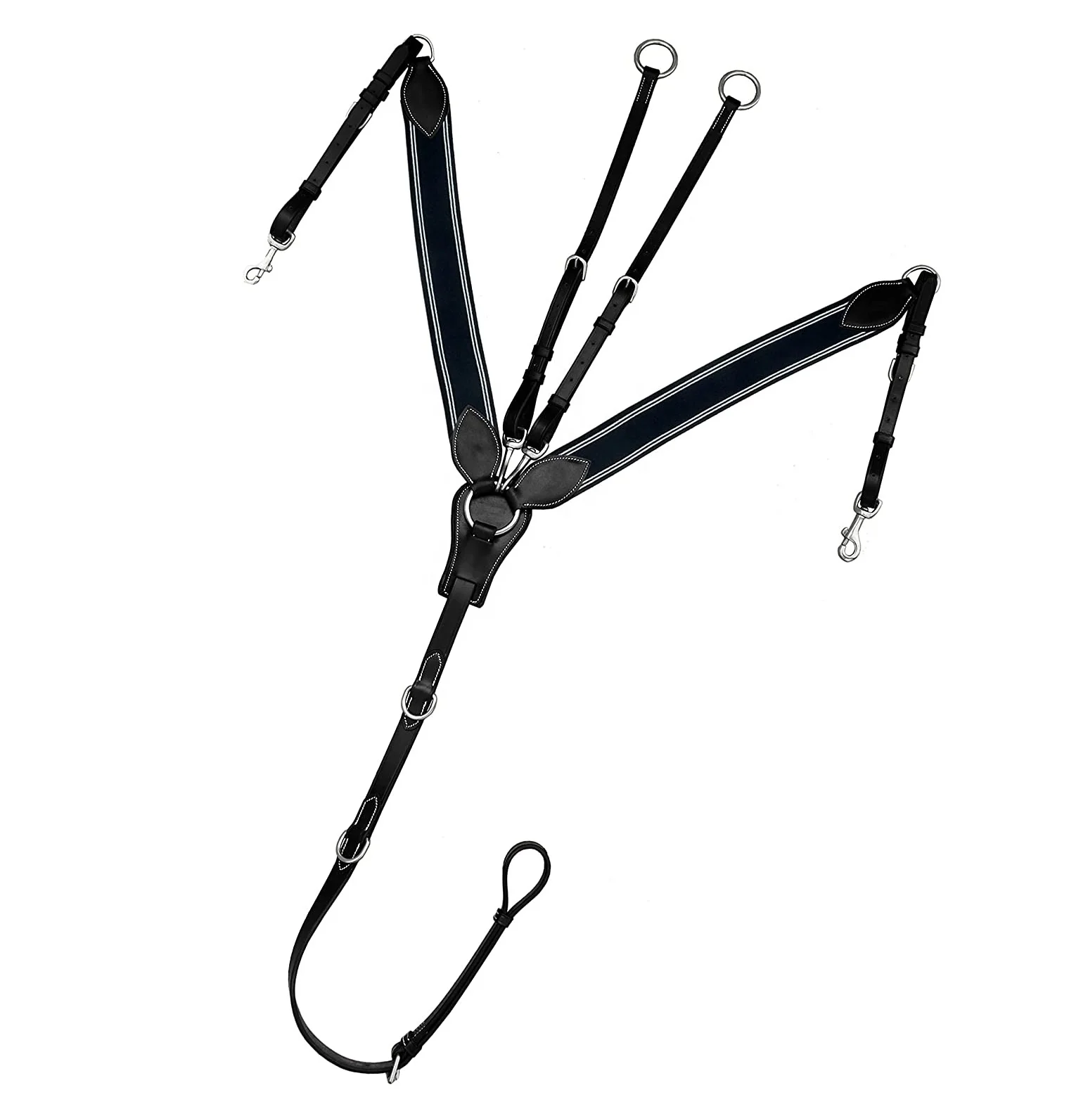 Horse and Equestrian Adjustable Latest Deluxe Breast Plate Hunting Breastplate Quick Leather 5 point 1