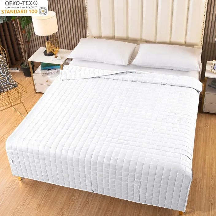 Amazon Hot selling Custom Sensory Blanket Adult Autism White Weighted Blanket 15lb