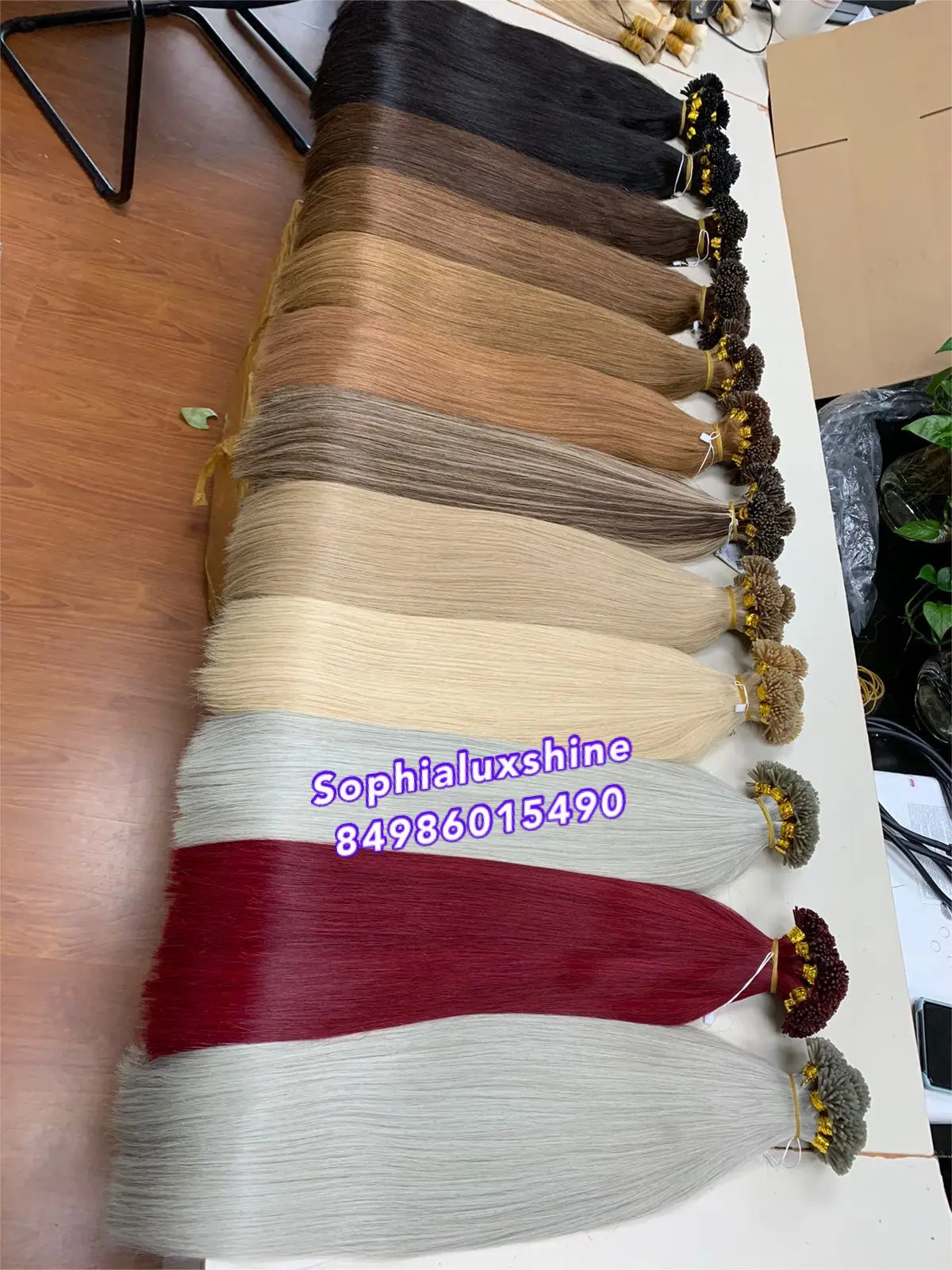 Top product Double drawn Peruvian Hair highlight i tip Hair Extensions Human Hair Extension straight Style AliExpress Sophia