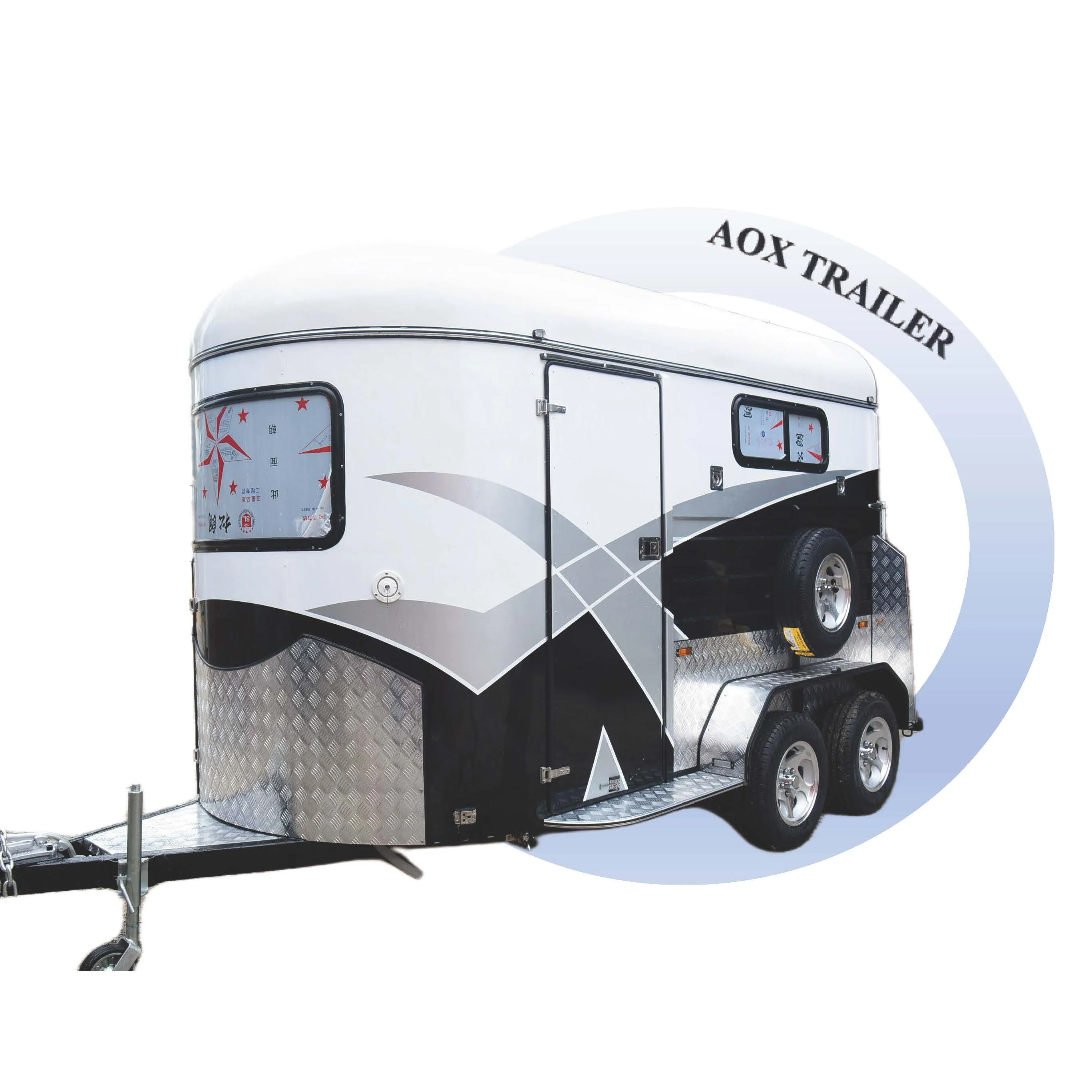 Professional Manufacture 2 Straight Loading Horse Trailer With Kitchen 2HSL-D