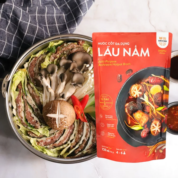 Hotpot Soup Sauce Good Quality Mushroom Hotpot Broth Unique Flavor Instant Soup Ingredients High-Grade From Vietnam Manufacturer