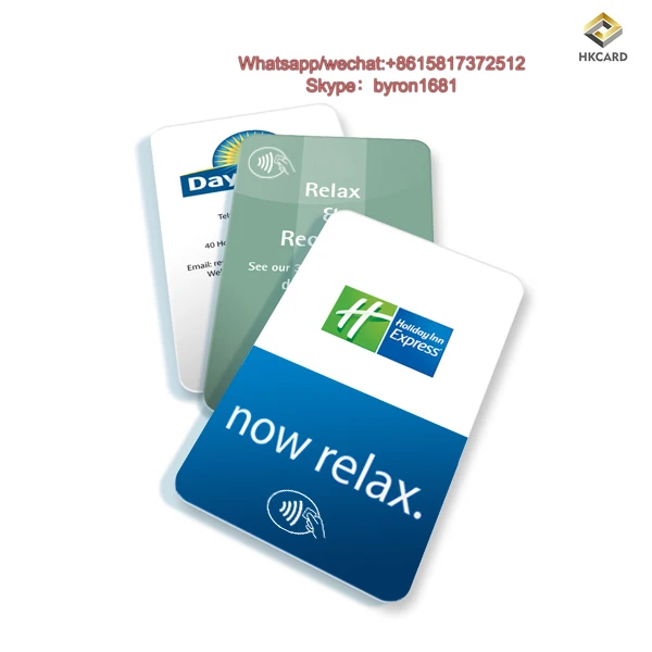 CMYK Printing Hot Sale Credit Card Size Cr80 Smart Hotel Key Card