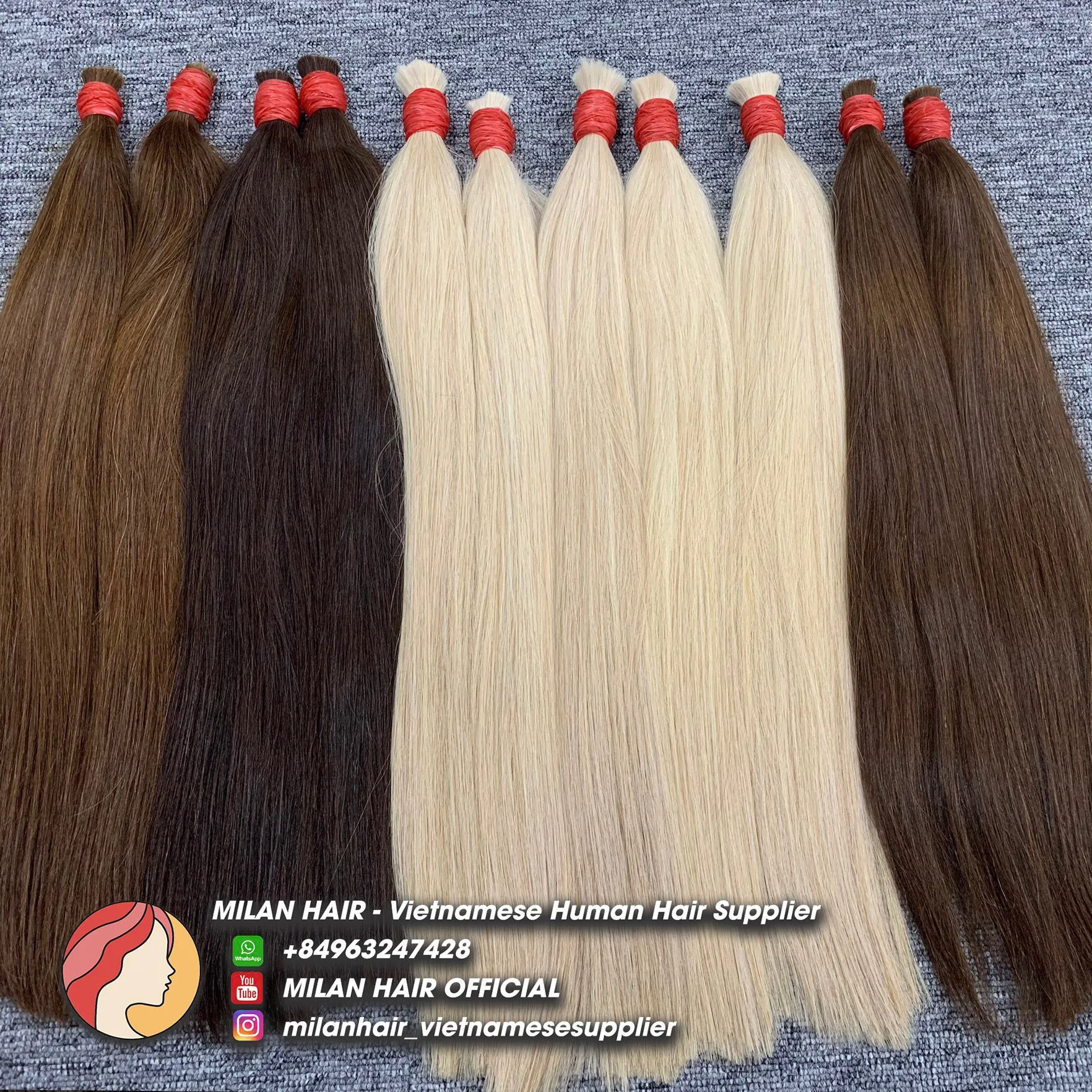 Bulk Blonde Hair Vietnamese Top Quality Blonde Human Hair Remy Bulk Extension Raw Cuticle Aligned Hair