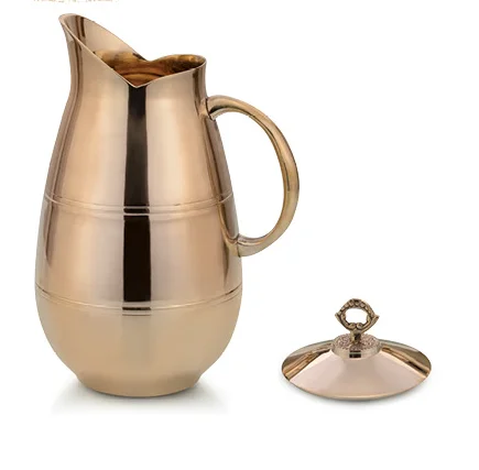 Custom High Quality Copper Jug Drinking Water Pitcher with Lid for Hotel Restaurant Hot Sale