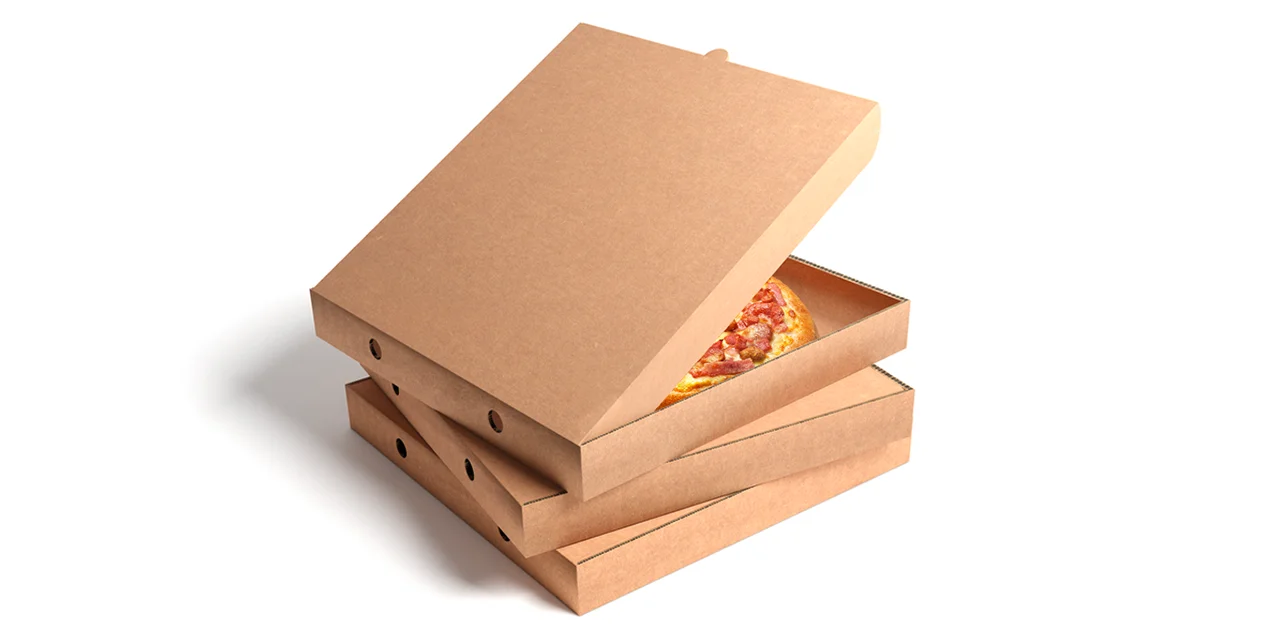 Eco-Friendly Customizable Shape Turkish Paper Pizza Boxes for Food Packaging in Industrial Use