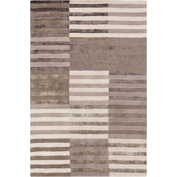 Contemporary Modern Design Hand Knotted Wool Silk Carpet