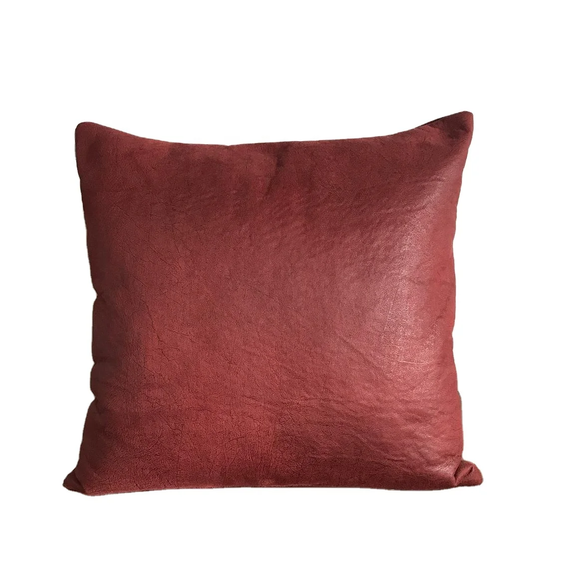 Decorative Personalized Luxury Throw Pillow Covers 18x18 For Couch,Sofa Bed Genuine Leather Pillow Handmade Cushion Pillow Cover