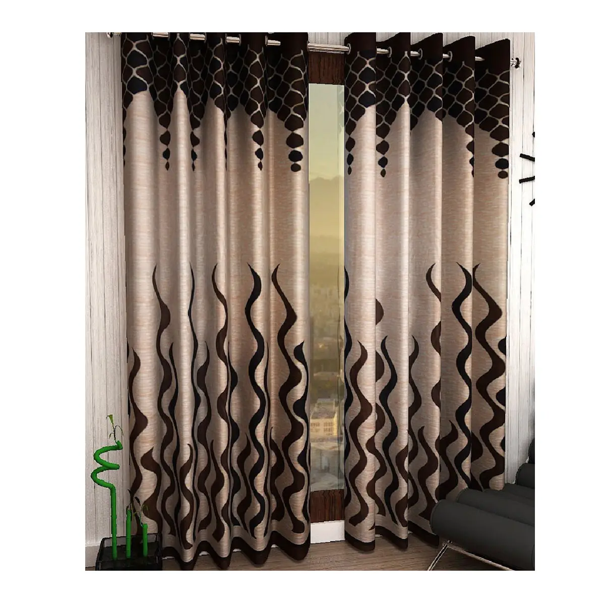 Factory Made Embroidery Design Curtain With Customized Fabric / Pakistani Best Supplier Curtains For Sale