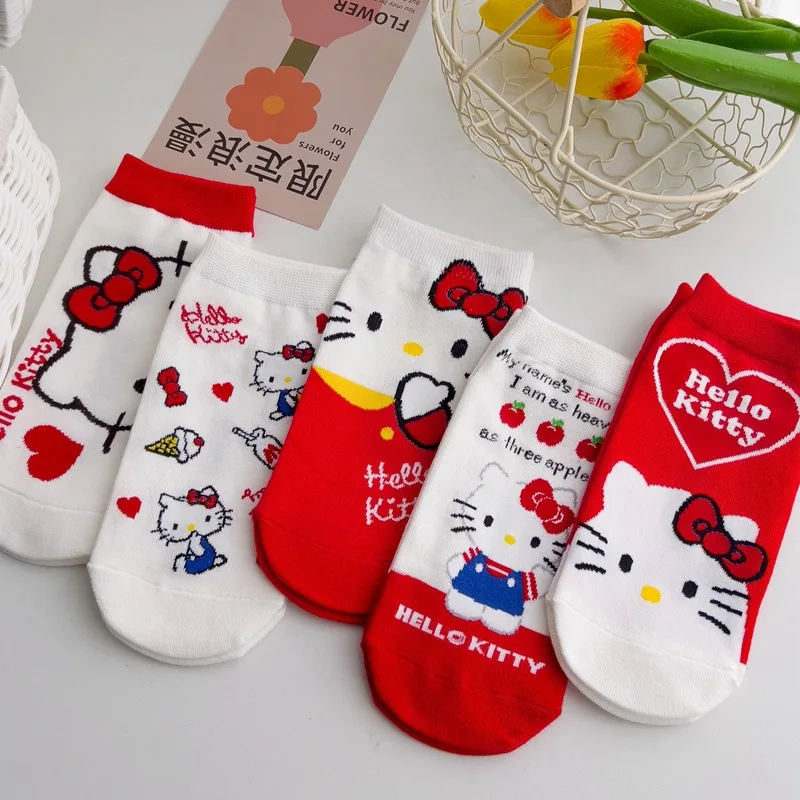 Japanese Fashion Funny Cartoon Cat Socks Cozy Cotton Cute Anime Comic Ankle Socks Women