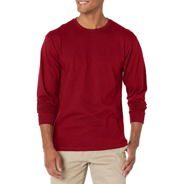 2024 мужские повседневные рубашки 100% хлопок красный с теплопередачей плюс размер OEM поставка простой принт оптом по низкой цене