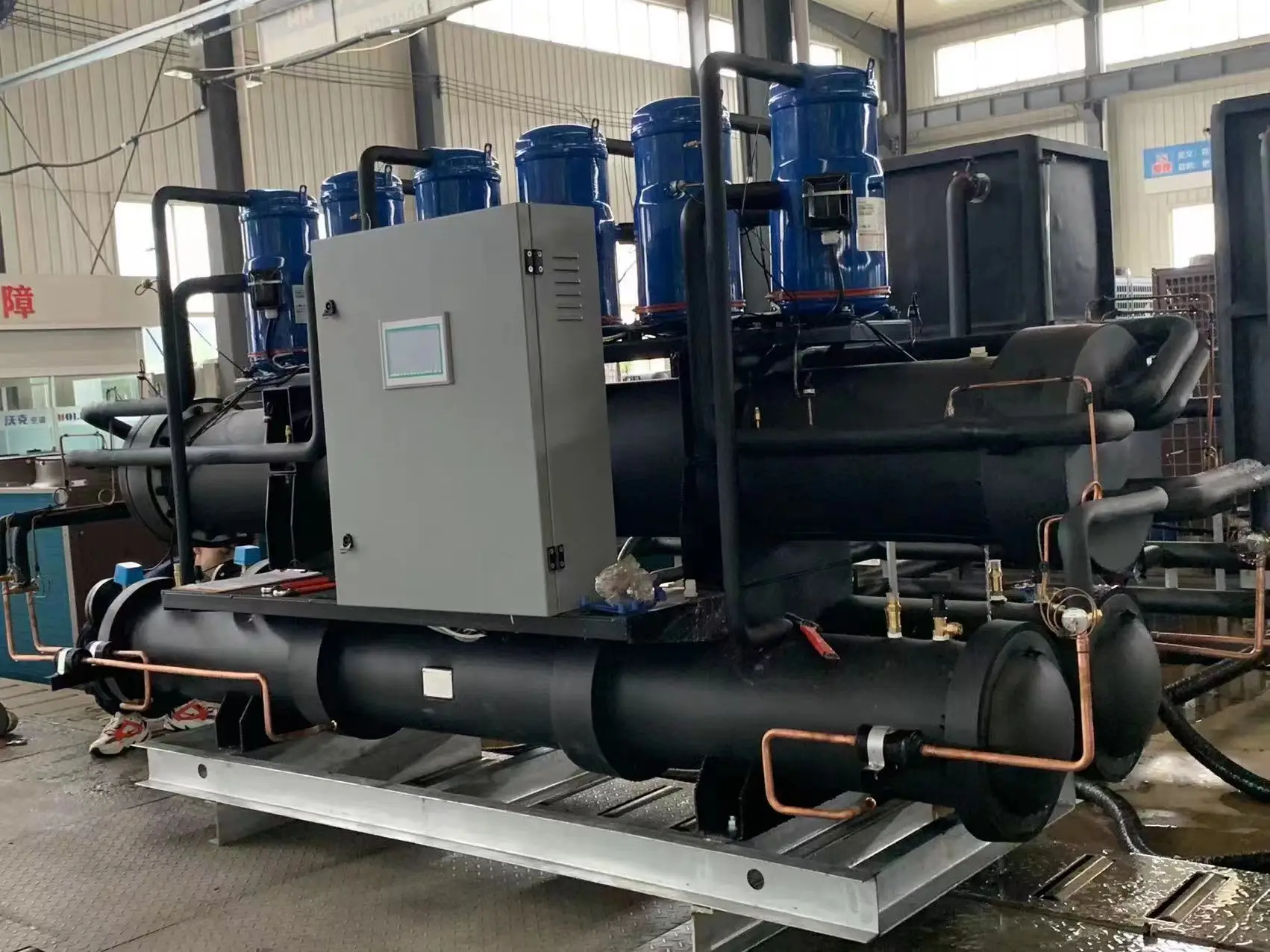 Cheap Factory Price 25TR Industrial Cooling System 100kw 30HP Water Cooled Chiller Model With Shell and Tube Heat Exchange