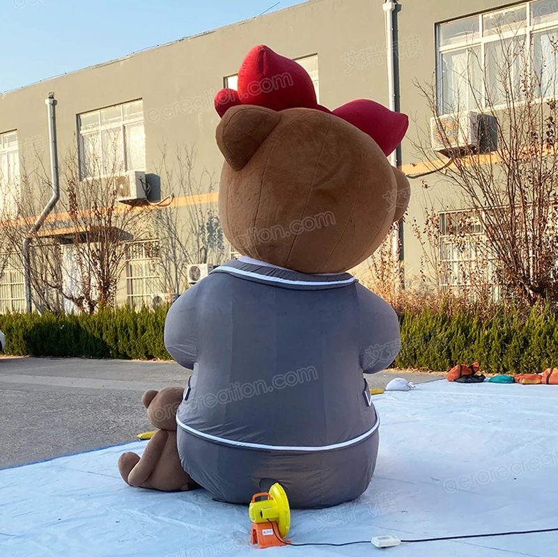 Aero Inflatable Cartoon Character Outdoor 3m Events Decoration Inflatable Cartoon Bear Artwork