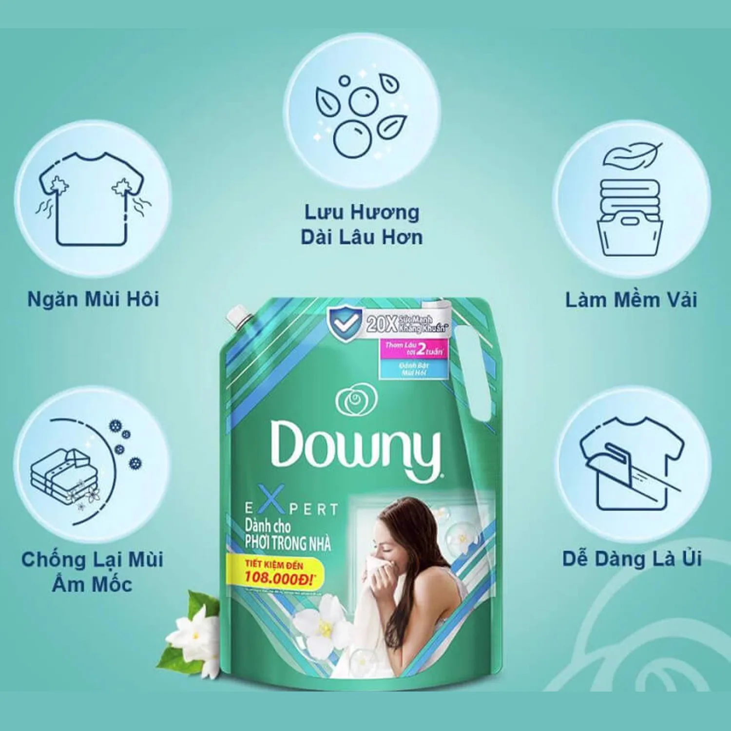 Good price Dow-ny fabric conditioner softener 2.3L (Expert Indoor) Household Cleaning - Fragrance  booster liquid after washing