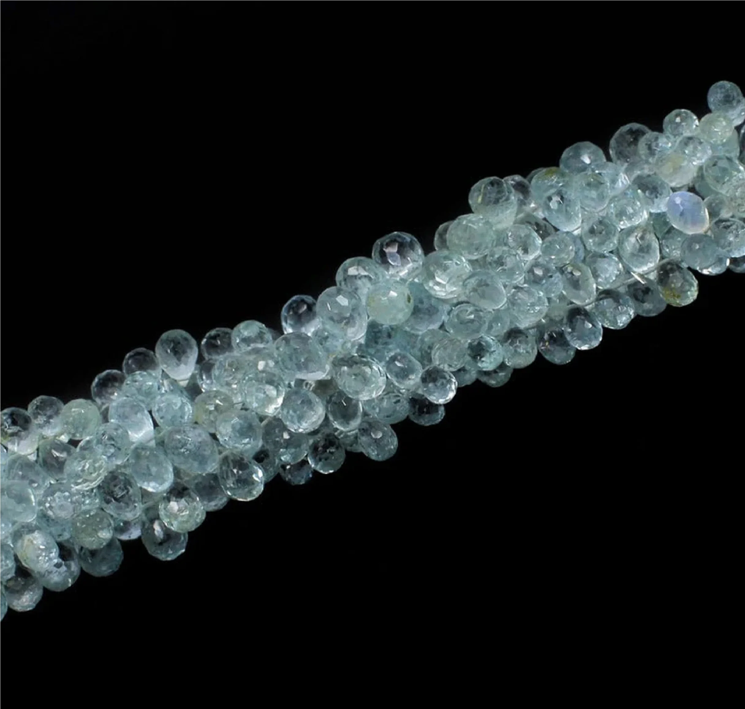 Natural Blue Aquamarine Faceted Gemstone Pear Drop Teardrop Briolette 8 Inch 4x6-5 X 7 mm Stone Beads