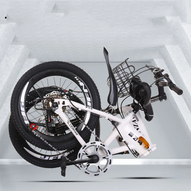 Single speed brake Children Foldable Bicycle Mountain Bike 18/20/22 Inch Dual Disc Brake Shifting Bike 6-14 Years Old Child Bike