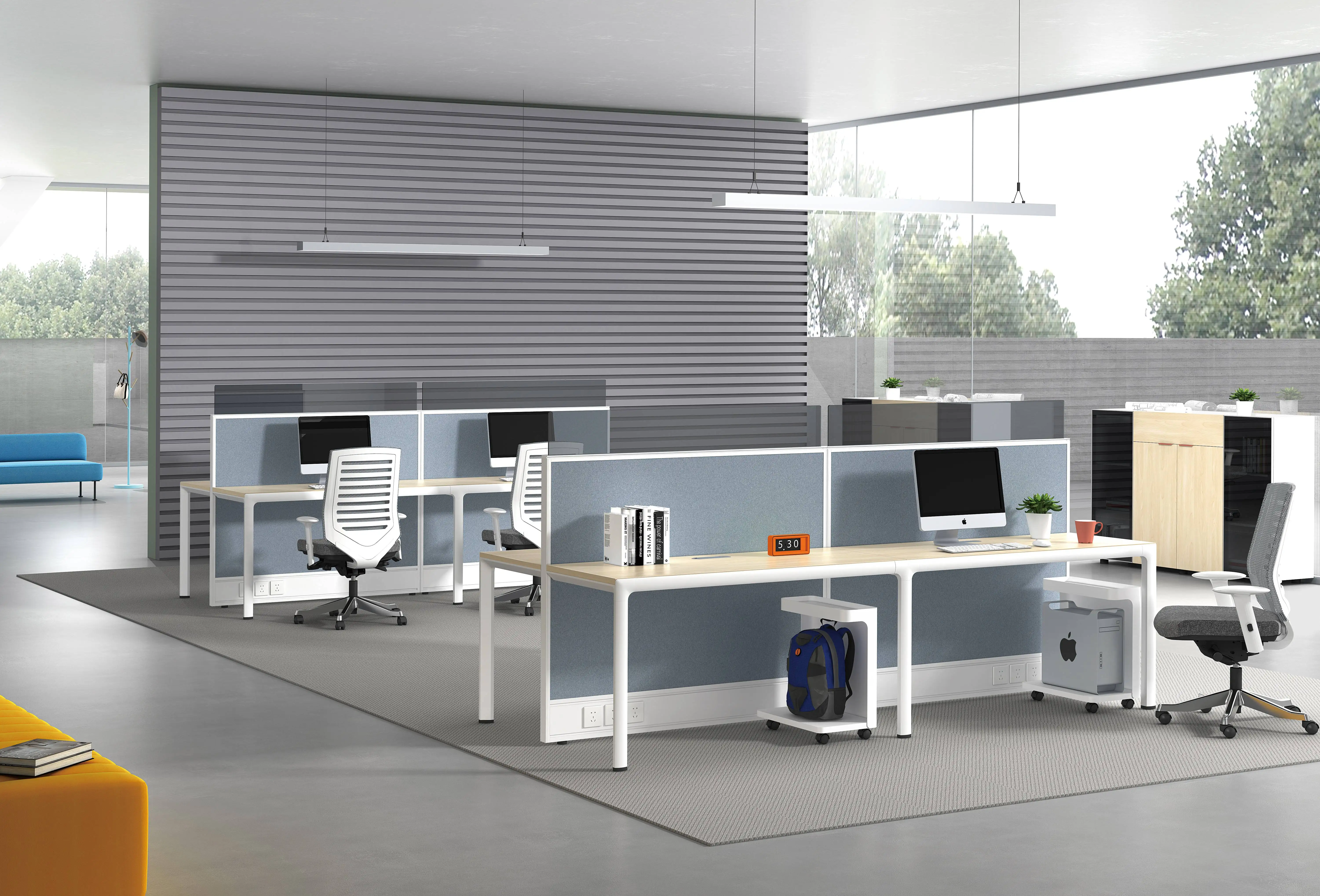 Китай оптовая продажа колл-центр 2 4 6 человек Офисная модульная мебель рабочие места стол и стул