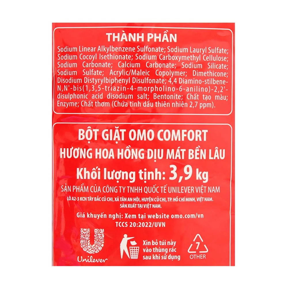 O-mo Scented Rose Detergent Power pouch 3.9kg - High Quality Washing Powder - Laundry Cleaning Supplies - Cheap powder detergent