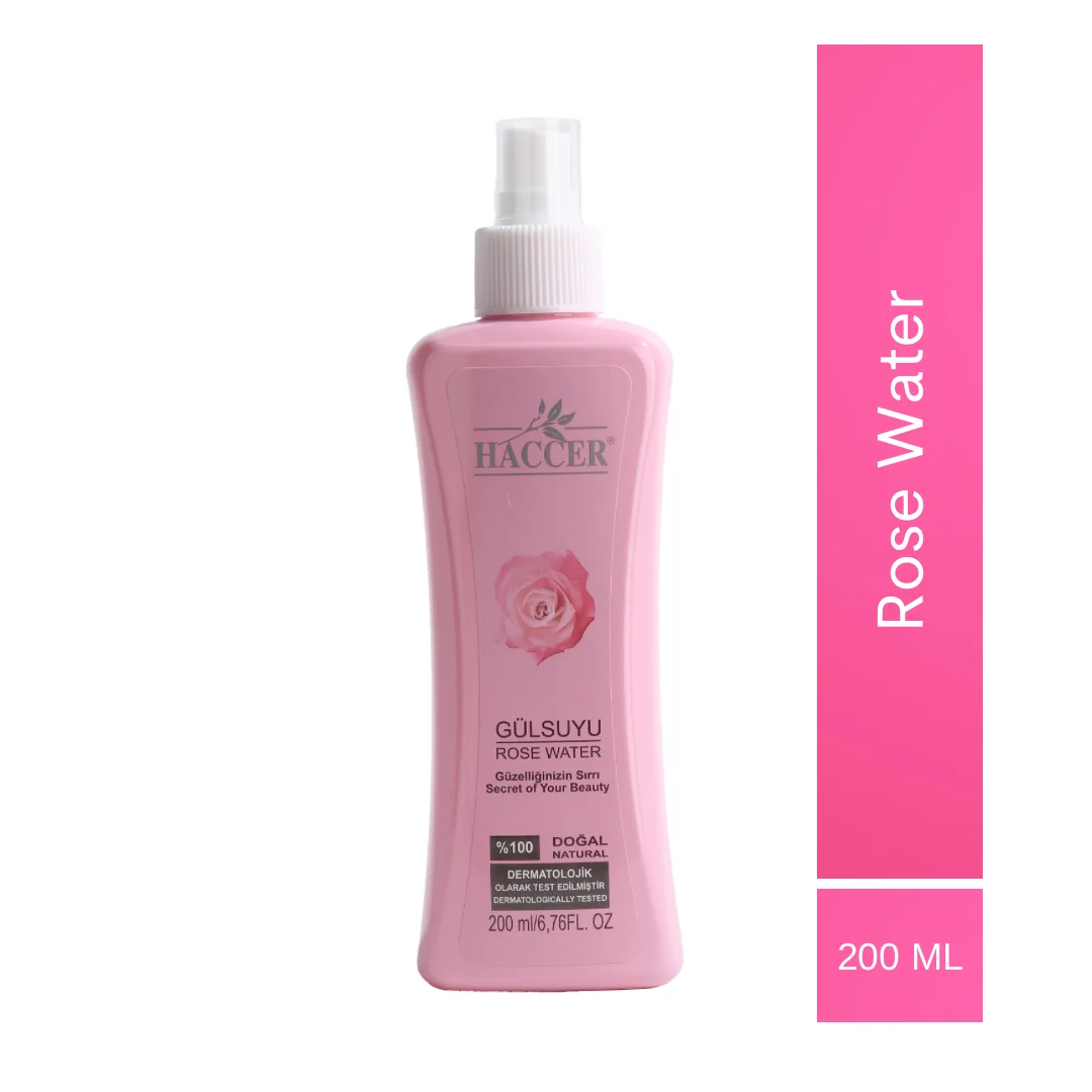 Haccer розовая вода 200 мл органические % 100 чистая кожа тонер высокого качества Розовая вода GMP Глубокая чистка лица травяной Роза дамасская