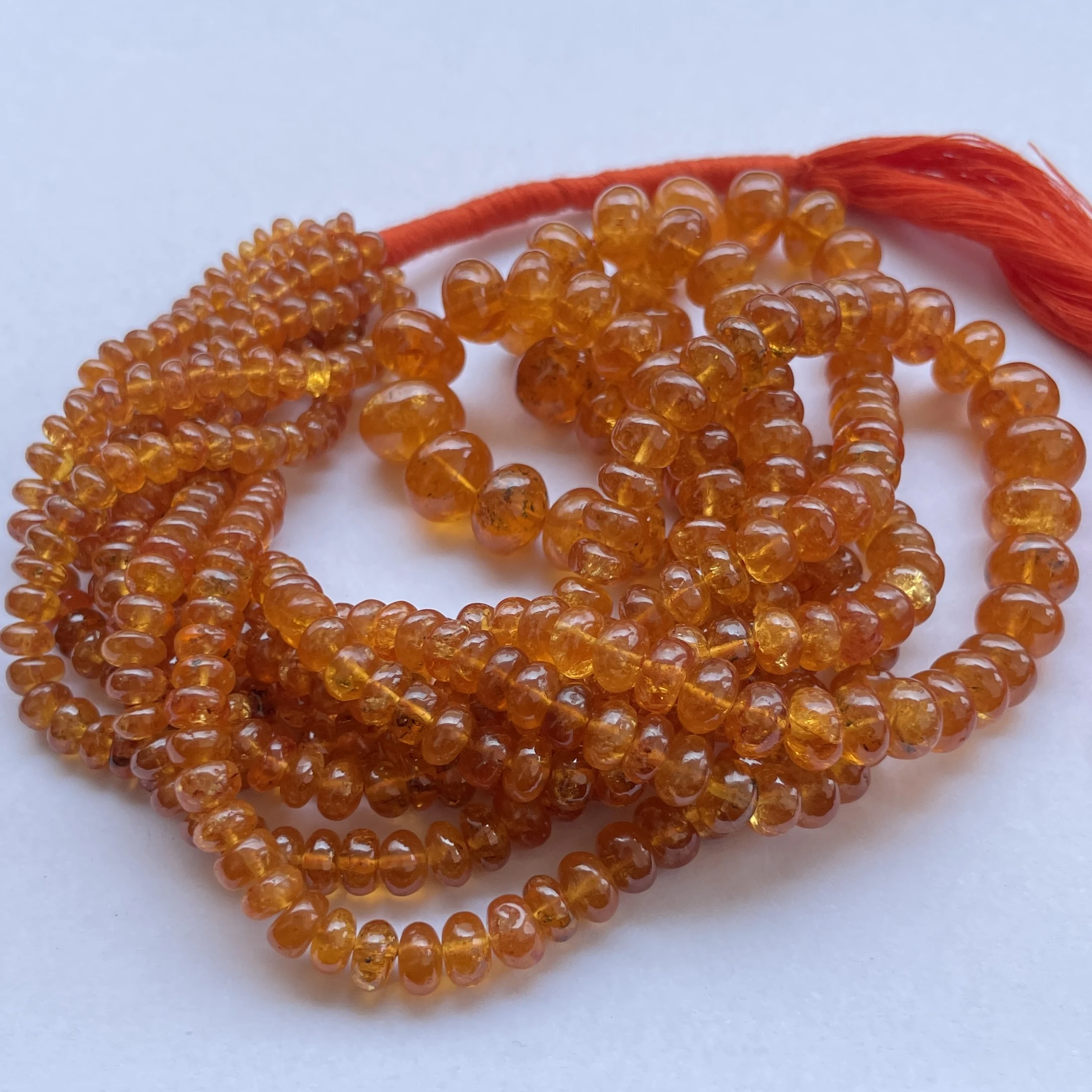 4mm 6mm 8mm Natural Orange Spessartite Fanta Garnet Smooth Rondelle Beads Semi Precious Bead Fine Jewelry One of a Kind Rare AAA