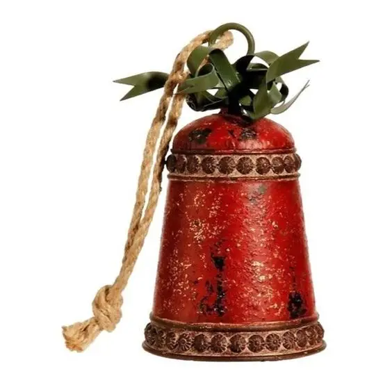Latest Quality Garden Hanging Bells Metal Crafts Decorative Ornaments Sheet iron Hand Painted Finished Christmas Bells Hot Sale