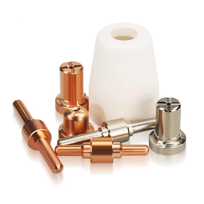 Plasma cutting machine welding gun consumables 40A protection porcelain nozzle and shunt porcelain ring