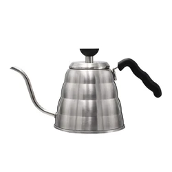 Drip kettle pour over kettle with thermometer lid 1.2L stainless steel pour over tea and water kettle plastic handle coffee pot