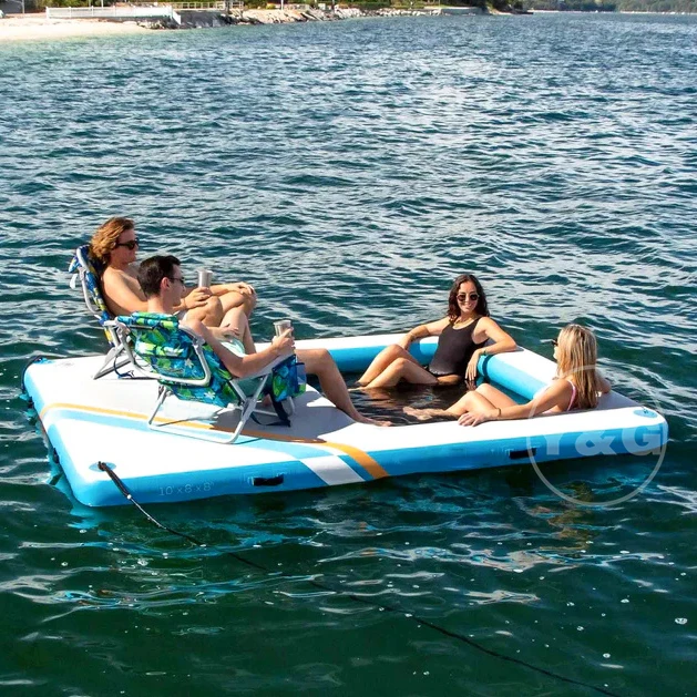 Y&G  Inflatable Heavy Load Portable Yacht Jet Ski Water Prices Dock Swim Platform Floats Floating Dock