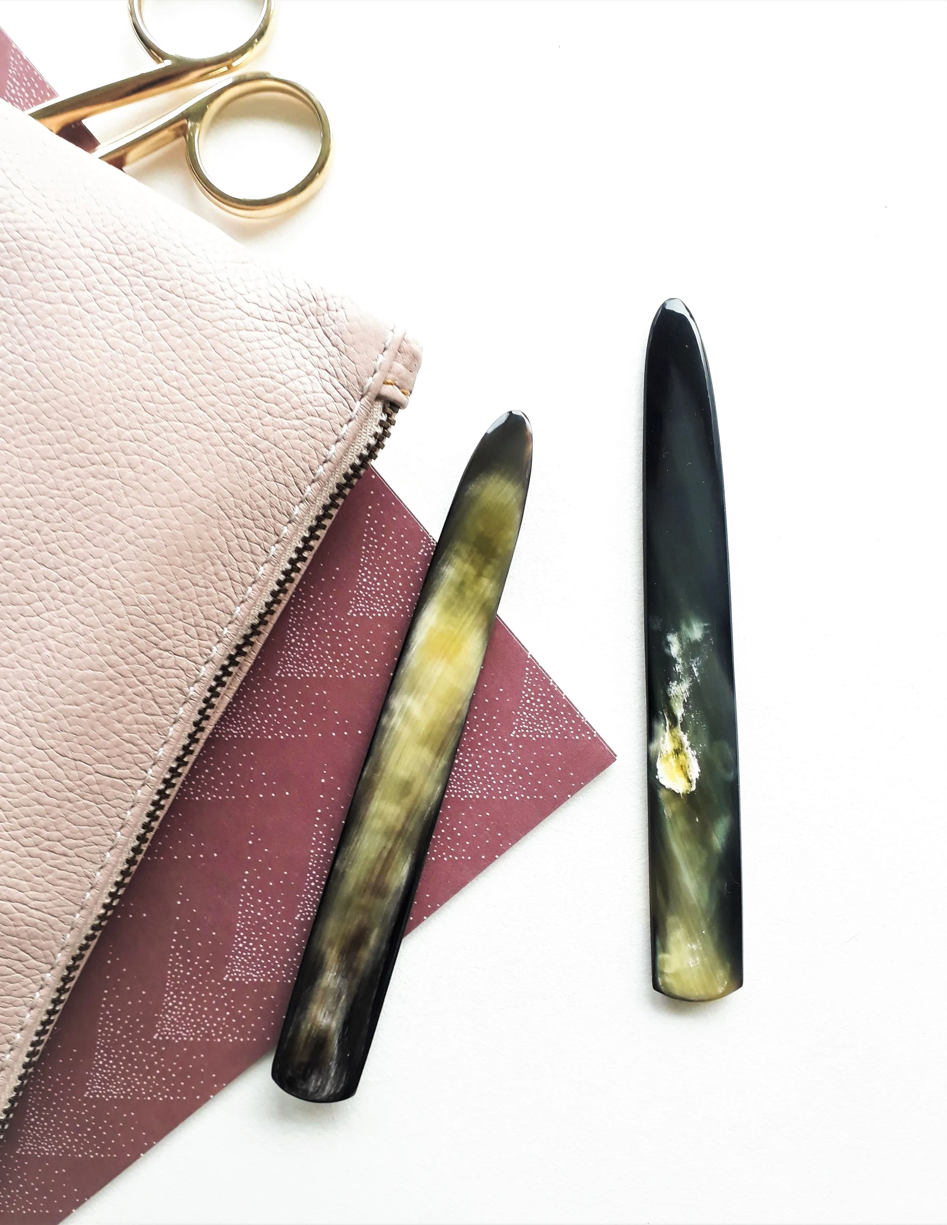 Hot Selling High Quality Assured buffalo natural horn and bone folder Real Natural horn and bone folder paper creaser