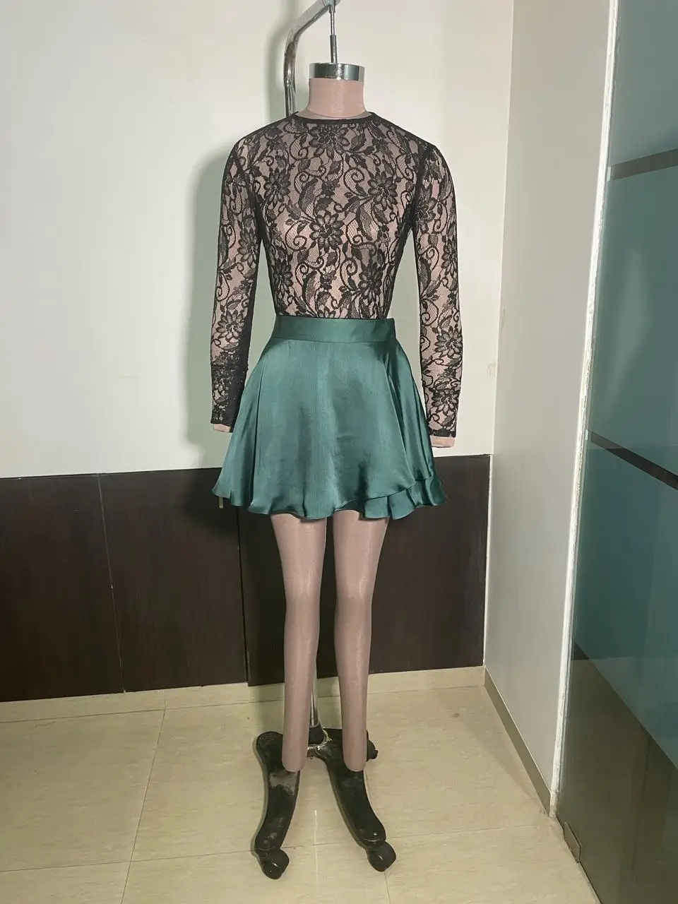 Bottle Green Mini Skirt For Women Casual Party Formal Evening Cocktail Wear Skirts