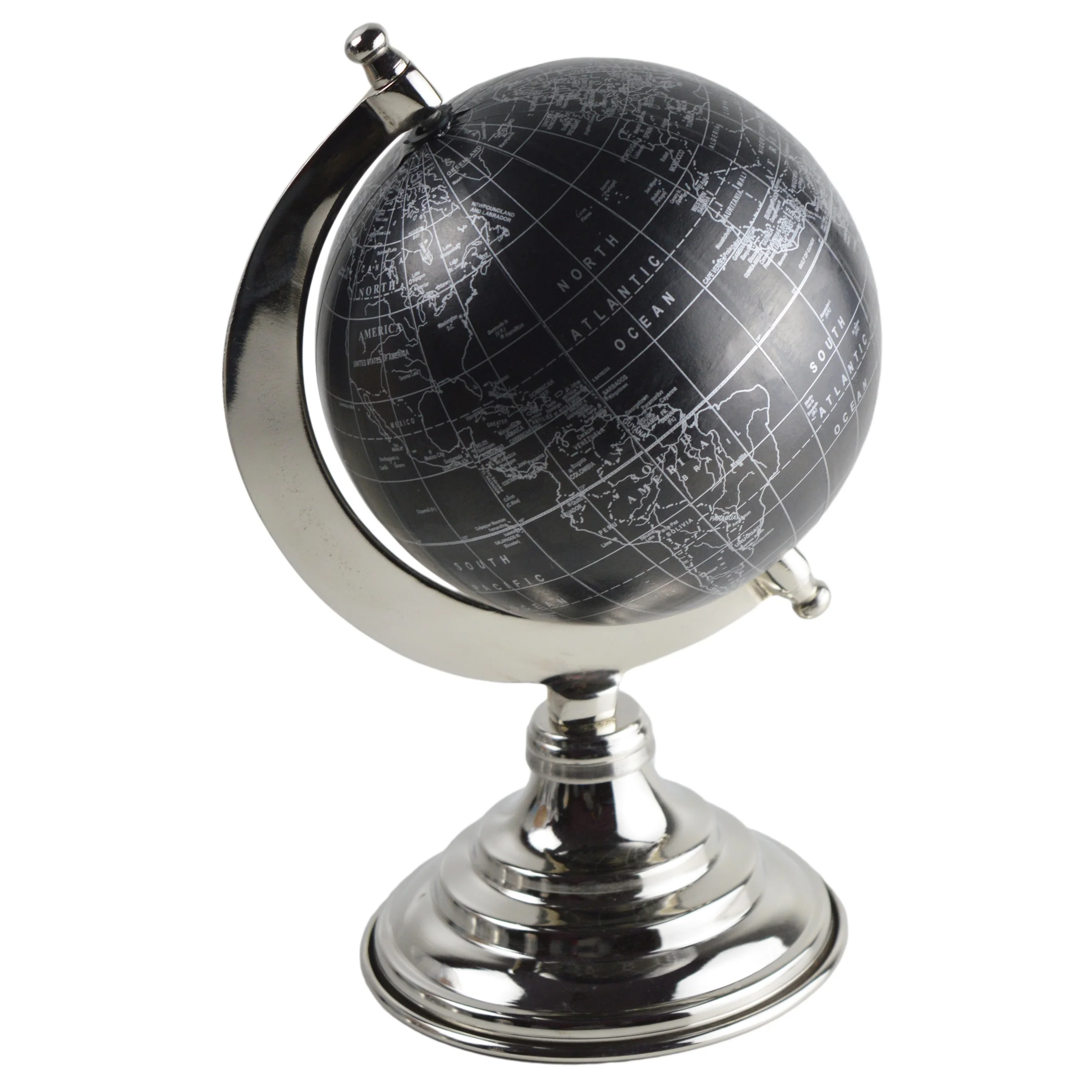 Hot Selling Popular Decorative Tabletop 21 Cm World Map Globe with Metal base For Office Desk Decor