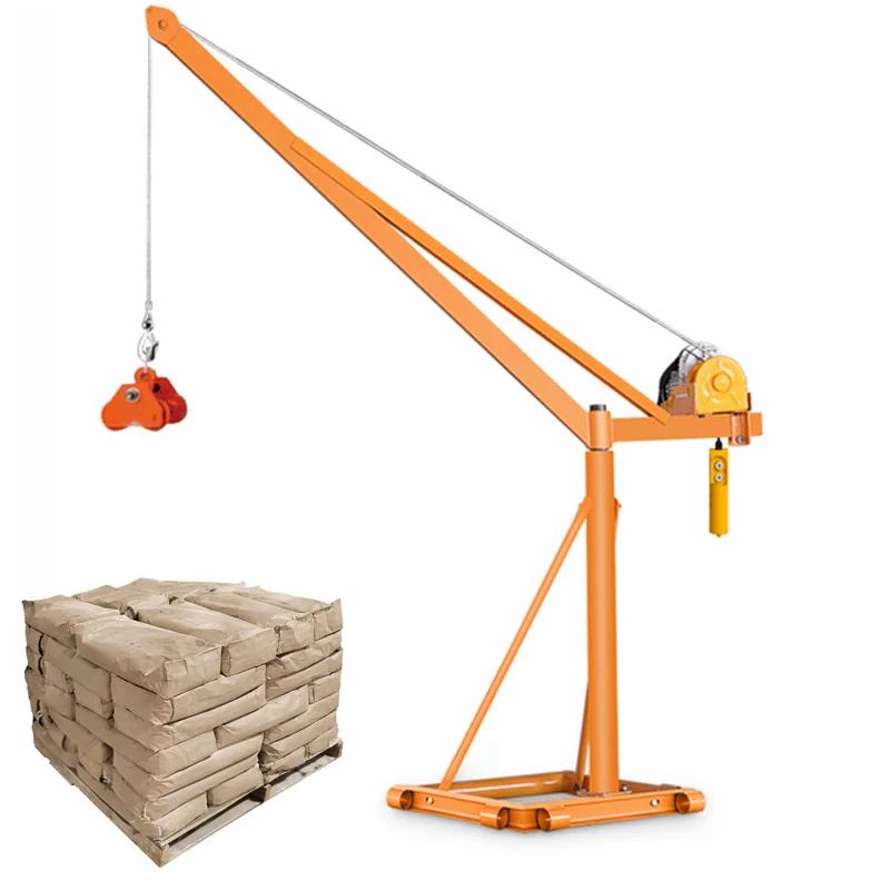 200 кг 300 500 800 1000 ручной мобильный мини-кран портативный небольшой подъемный напольный кран с электрической лебедкой
