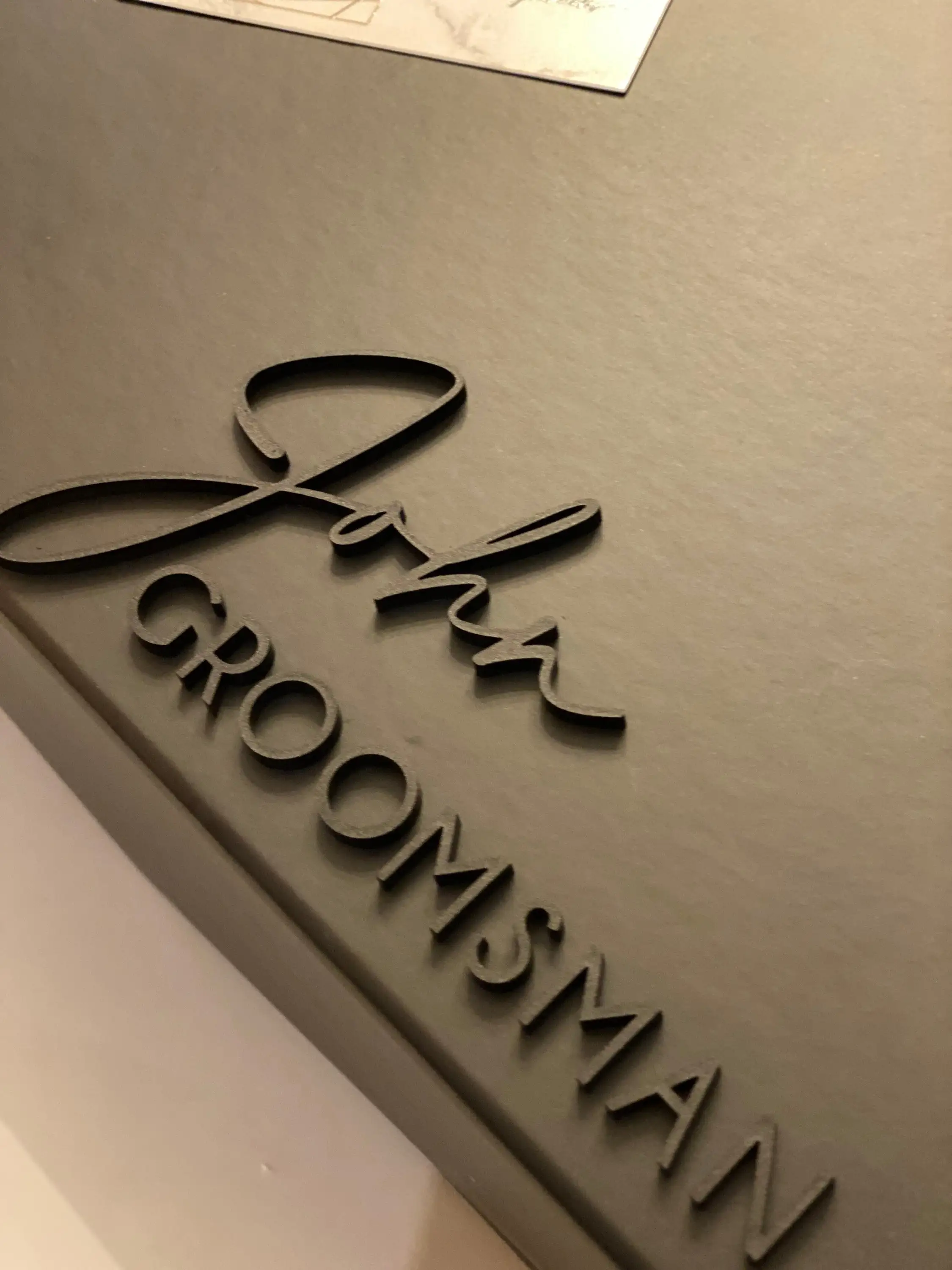 LABON Magnetic Black Luxury Personalized Wholesale Groomsmen Godparents Bridesmaid Proposal Honour Box