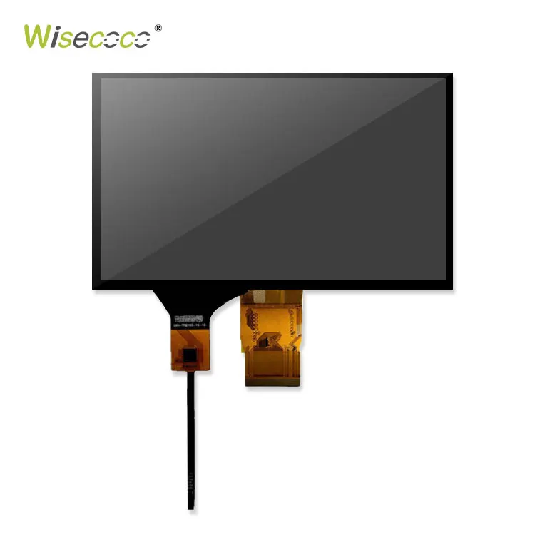 Wisecoco 7 Inch Industrial Grade Tft Lcd Panel Solution LVDS 40Pins Interface I2c Touch 1024*600 Lcd Screen Display