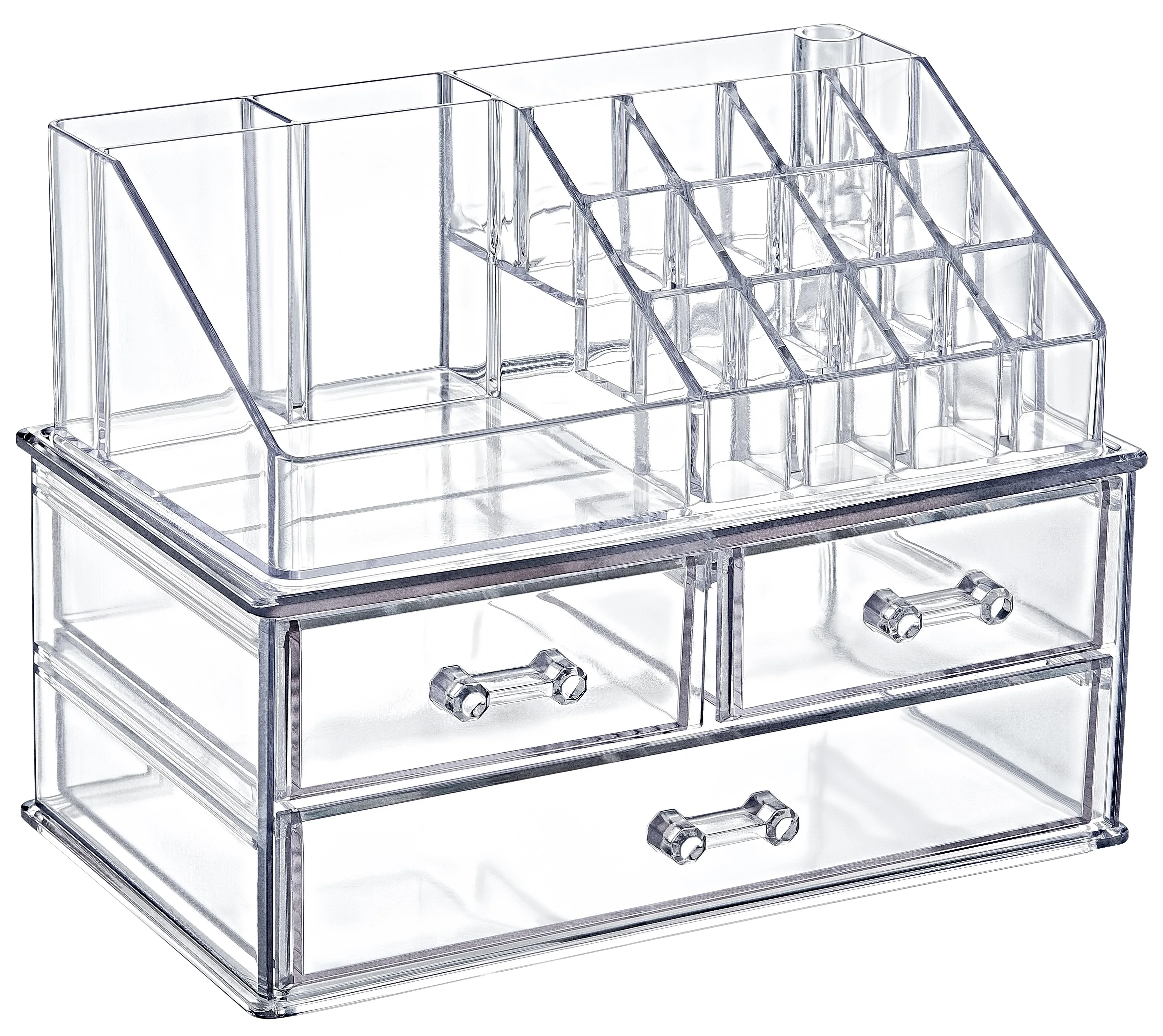 Best-Selling Acrylic Makeup Organizer with 3 Drawers for Bathroom for Cosmetics Jewelry Lipstick Perfume Skincare-Turkey Seller