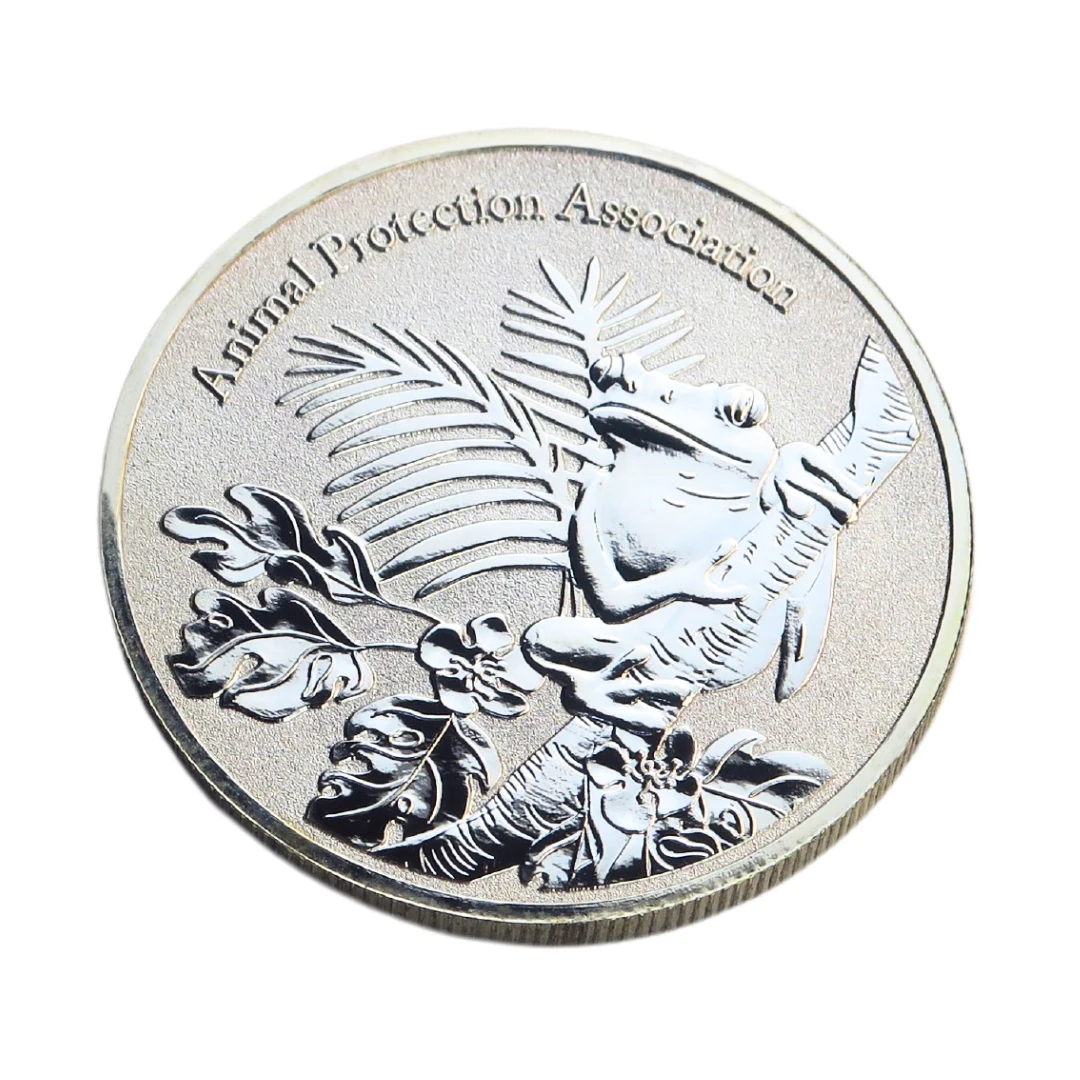 Mirror Effect Metal Commemorative Custom Silver Coin