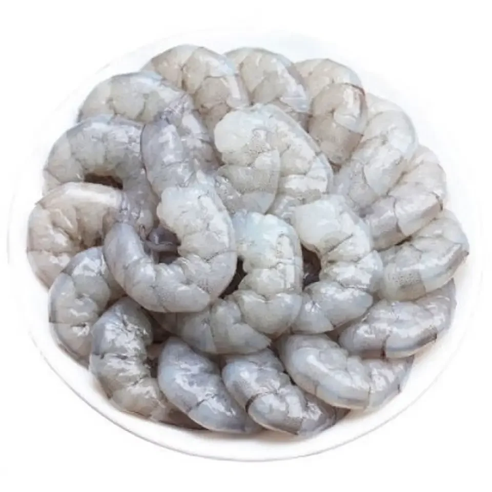 Shrimp Wholesale. Frozen vannamei white shrimp raw peeled deveined tail