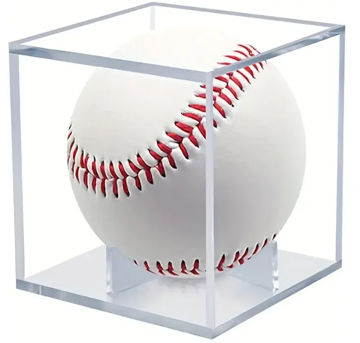 Custom Baseball Display Case Acrylic Cube Display Box For Baseball Tennis Ball Golf Ball Billiard Ball Display Case
