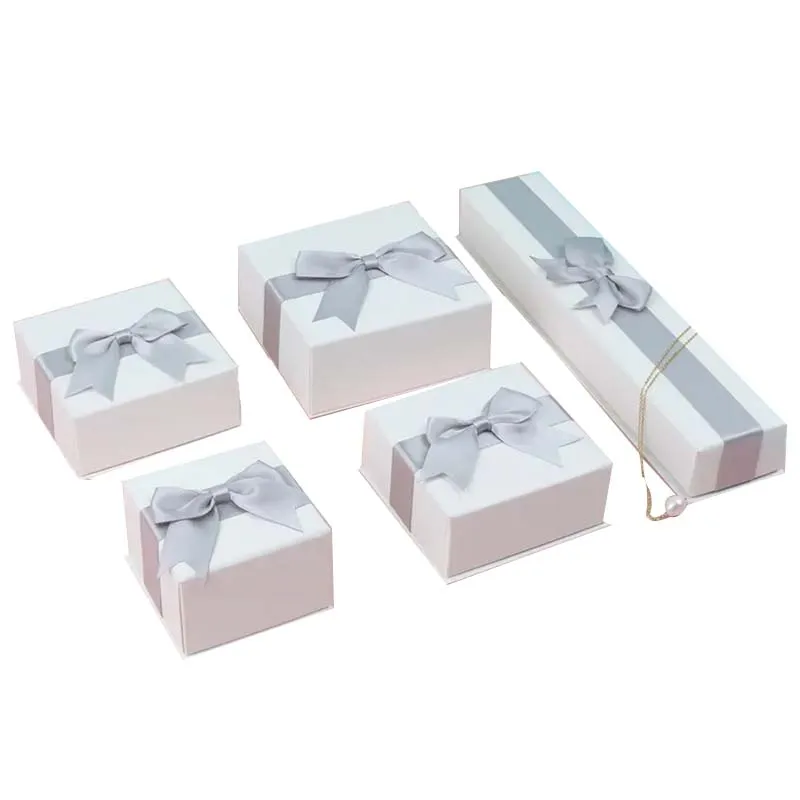 Wholesale Boxes With Logo Flat Pack Jewellery Gift Boxes Jewelry Packaging Pouch and Box