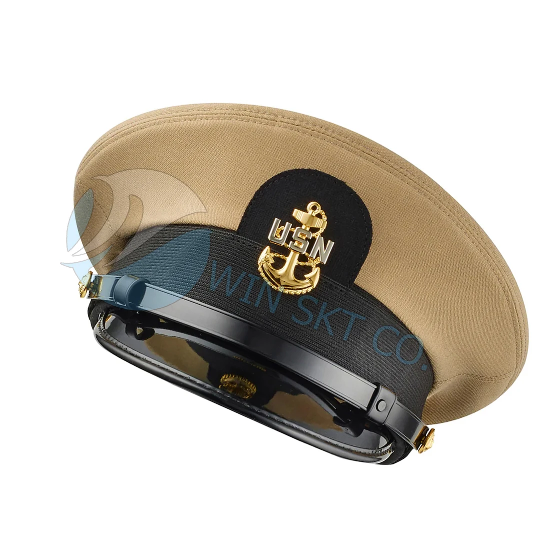 New Design Peak Cap Hand Made Officers Hats Made In Wool Polyester Peak Caps with Customized Design & Logo