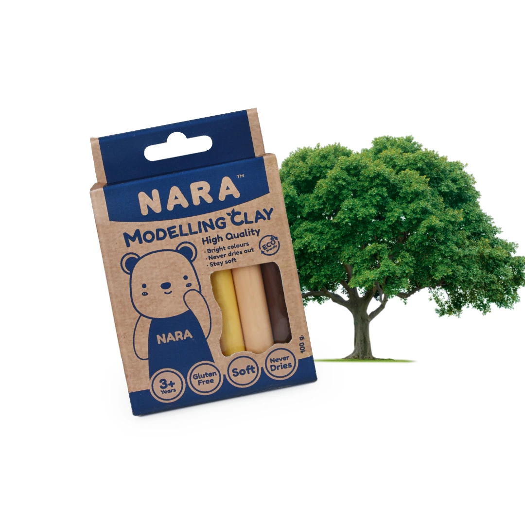 Non+drying Modeling Clay BY NARA 100 G. 6 Colors Eco-Friendly Toys for Kids Plasticine Clay colored clay playdough Non-Toxic DIY