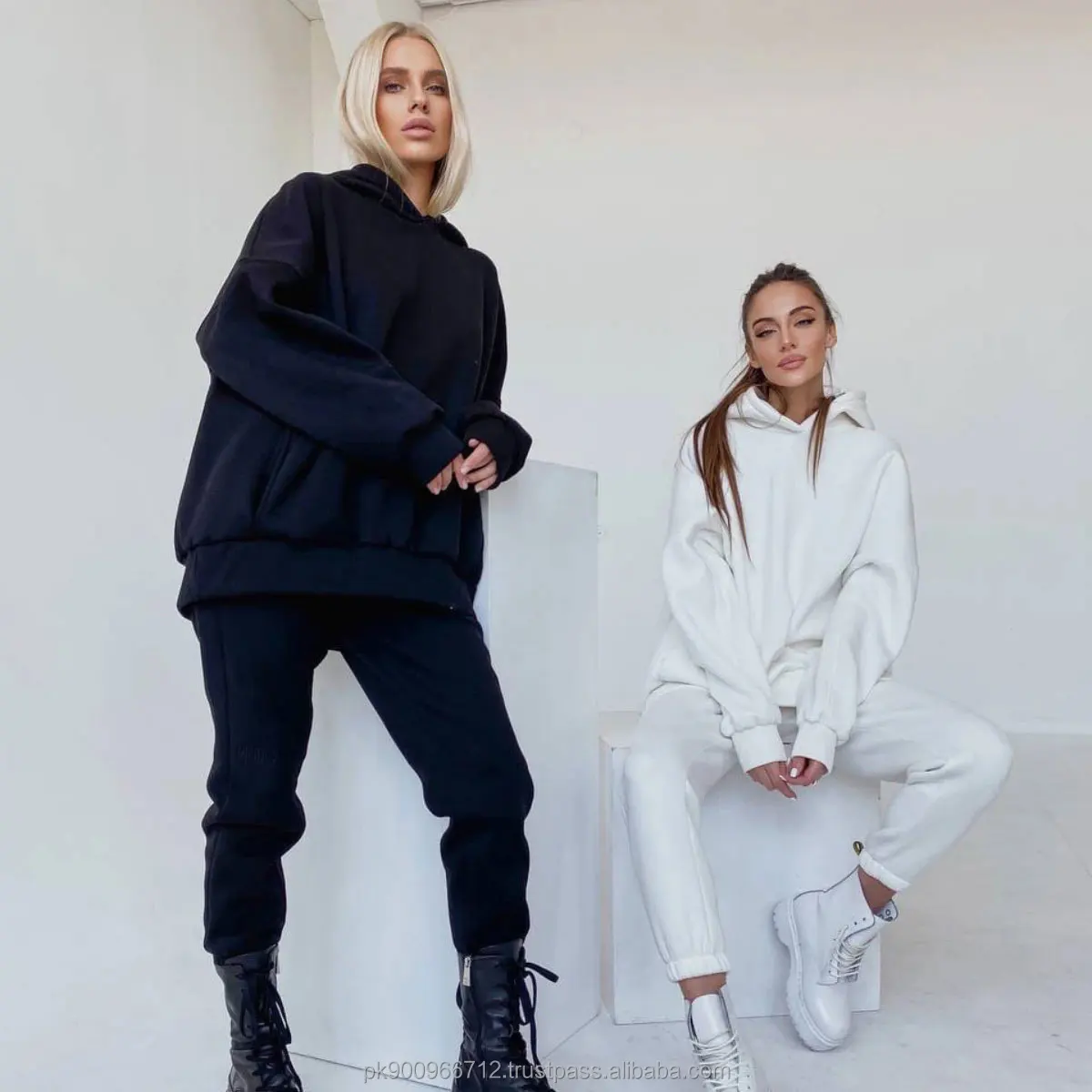 Women Jogging Sweatsuit Autumn Winter Top and Pants Tracksuit High Waist Sportswear jogger Sweat Suits