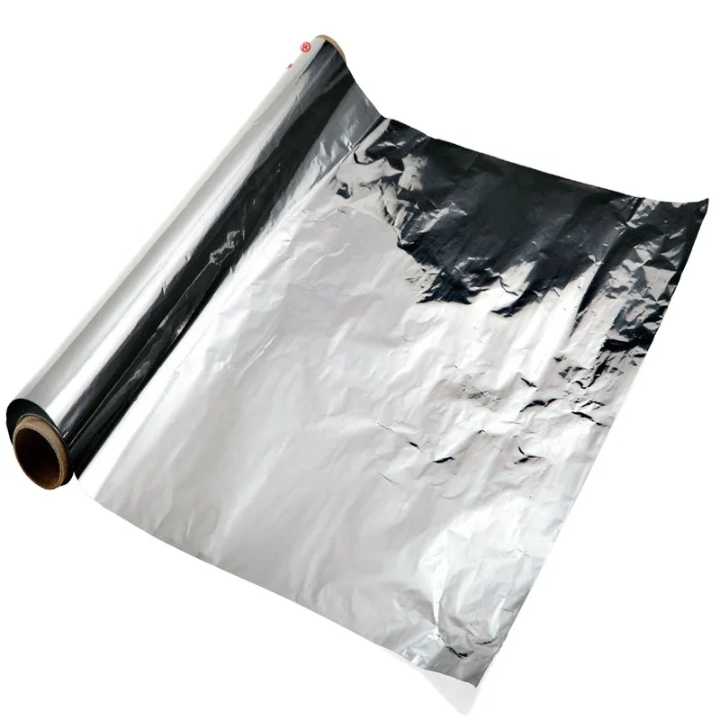 China Manufacturer Silver Color Food Grade Household Aluminium Foil Rolls for Kitchen Food Packaging