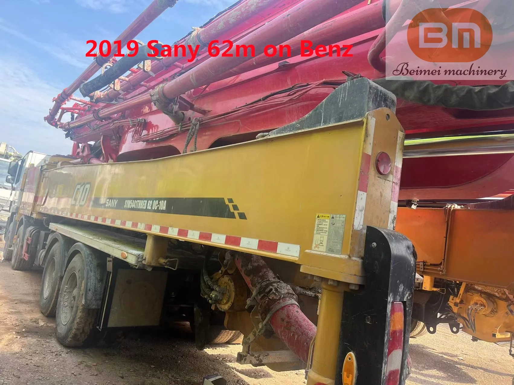 Factory price truck mounted concrete line pump used concrete pumps truck mounted benz chassis diesel concrete pumps 62m
