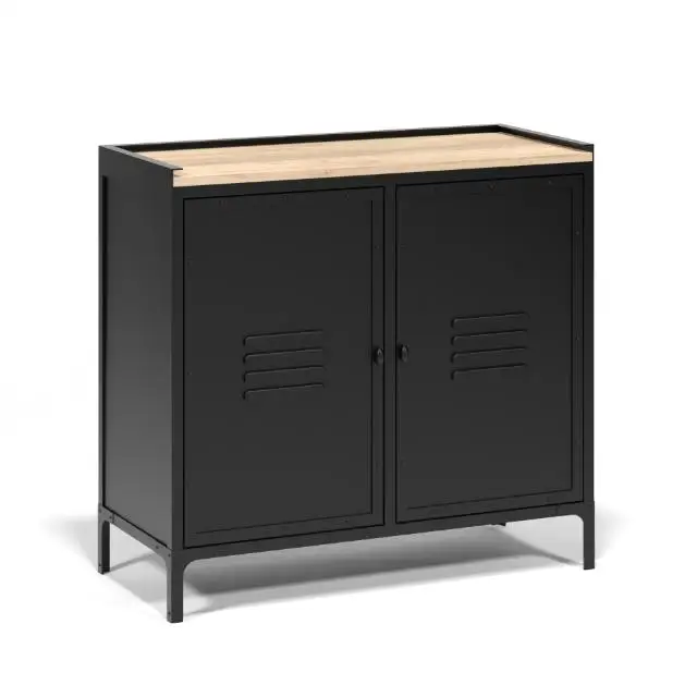 Лучшее качество промышленный стол для шкафа манго деревянная Верхняя и порошковая основа из черной мягкой стали чтобы избежать ржавчины